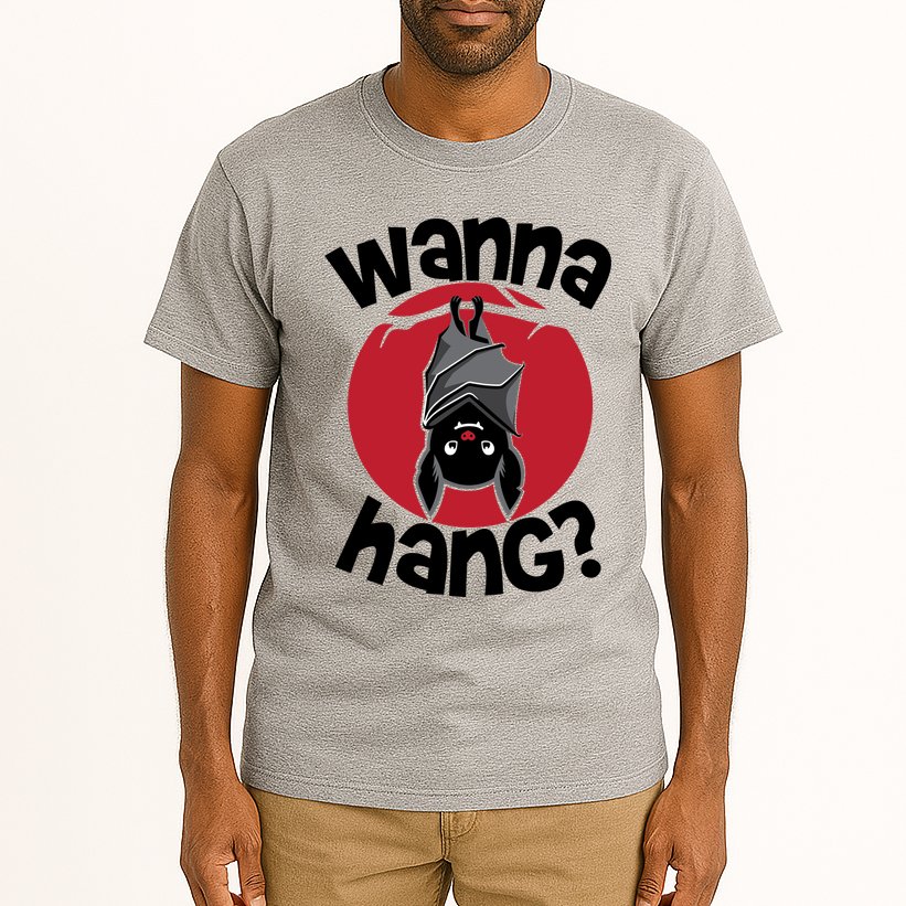 Wanna Hang Funny Bat Tall T-Shirt