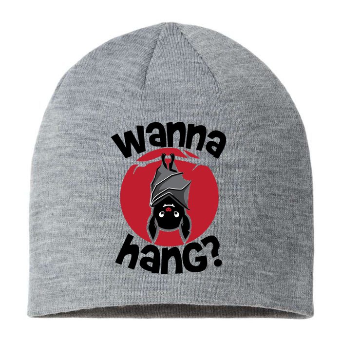 Wanna Hang Funny Bat Sustainable Beanie