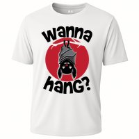 Wanna Hang Funny Bat Cooling Performance Crew T-Shirt