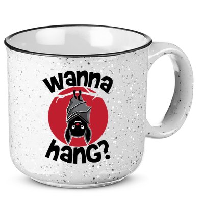 Wanna Hang Funny Bat 15oz Campfire Ceramic Mug