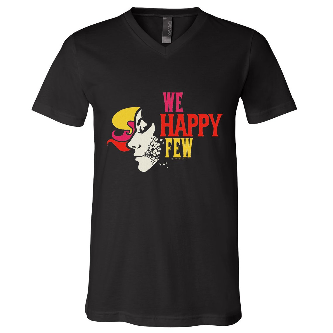 We Happy Few Shattered Mask V-Neck T-Shirt