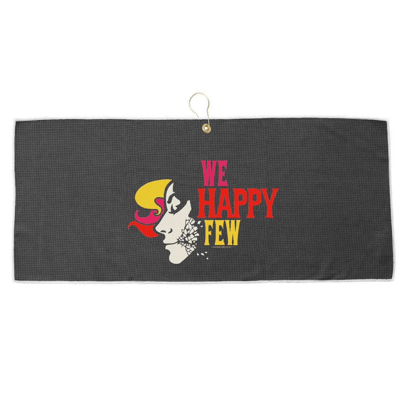 We Happy Few Shattered Mask Large Microfiber Waffle Golf Towel
