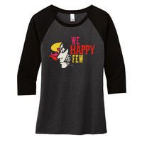 We Happy Few Shattered Mask Women's Tri-Blend 3/4-Sleeve Raglan Shirt