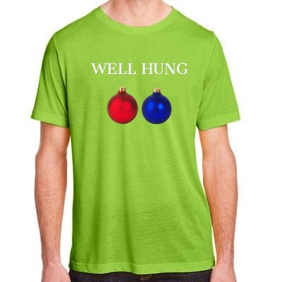 Well Hung Funny Christmas Adult ChromaSoft Performance T-Shirt