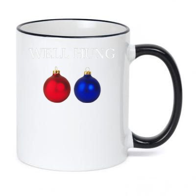 Well Hung Funny Christmas 11oz Black Color Changing Mug