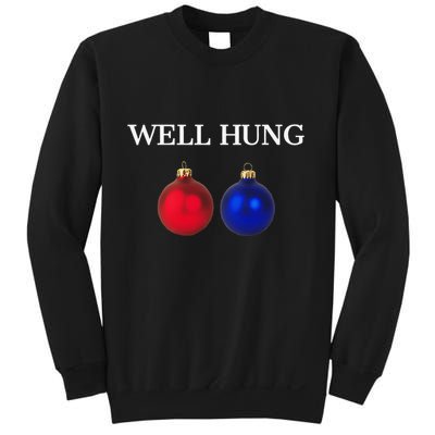 Well Hung Funny Christmas Sweatshirt