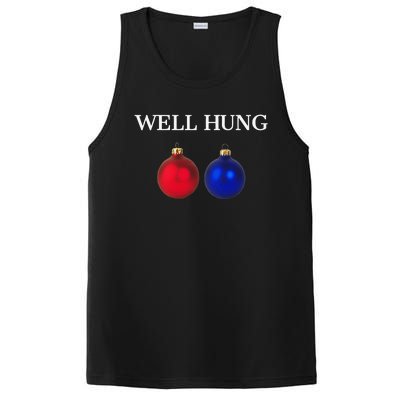 Well Hung Funny Christmas PosiCharge Competitor Tank