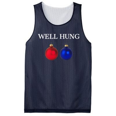 Well Hung Funny Christmas Mesh Reversible Basketball Jersey Tank