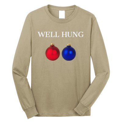 Well Hung Funny Christmas Long Sleeve Shirt