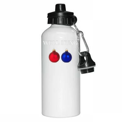 Well Hung Funny Christmas Aluminum Water Bottle