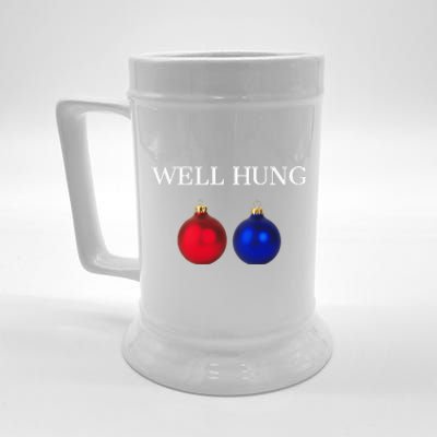 Well Hung Funny Christmas Beer Stein