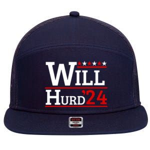 Will Hurd For President Will Hurd 2024 7 Panel Mesh Trucker Snapback Hat