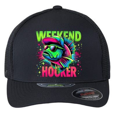 Weekend Hooker Funny Fish Flexfit Unipanel Trucker Cap