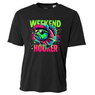 Weekend Hooker Funny Fish Cooling Performance Crew T-Shirt