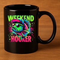 Weekend Hooker Funny Fish 11oz C Handle Ceramic Mug