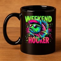 Weekend Hooker Funny Fish 11oz C Handle Ceramic Mug