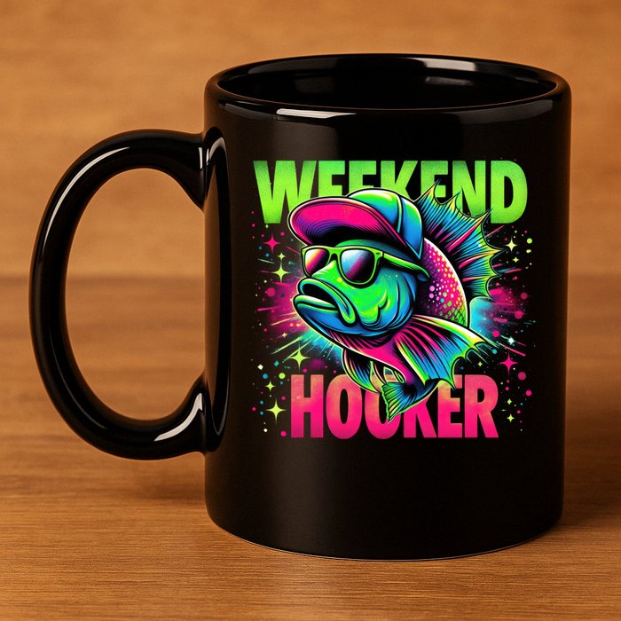 Weekend Hooker Funny Fish 11oz C Handle Ceramic Mug