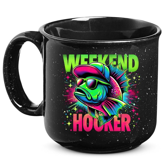 Weekend Hooker Funny Fish 15oz Campfire Ceramic Mug