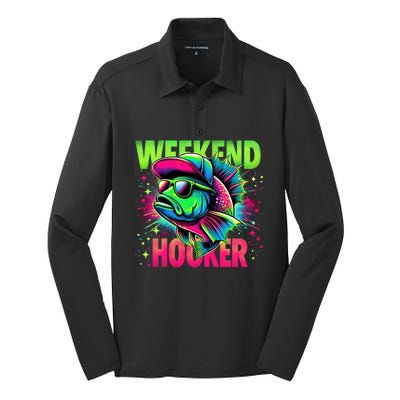 Weekend Hooker Funny Fish Silk Touch Performance Long Sleeve Polo