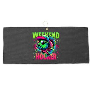 Weekend Hooker Funny Fish Large Microfiber Waffle Golf Towel