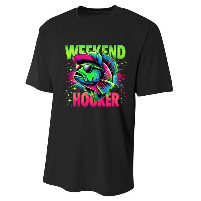 Weekend Hooker Funny Fish Performance Sprint T-Shirt