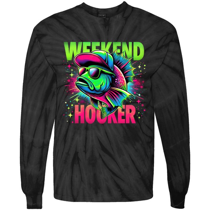 Weekend Hooker Funny Fish Tie-Dye Long Sleeve Shirt