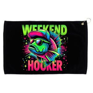 Weekend Hooker Funny Fish Grommeted Golf Towel