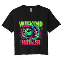Weekend Hooker Funny Fish Women's Crop Top Tee
