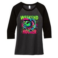 Weekend Hooker Funny Fish Women's Tri-Blend 3/4-Sleeve Raglan Shirt