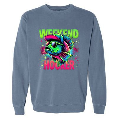 Weekend Hooker Funny Fish Garment-Dyed Sweatshirt