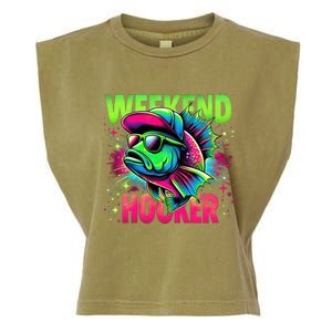 Weekend Hooker Funny Fish Garment-Dyed Women's Muscle Tee