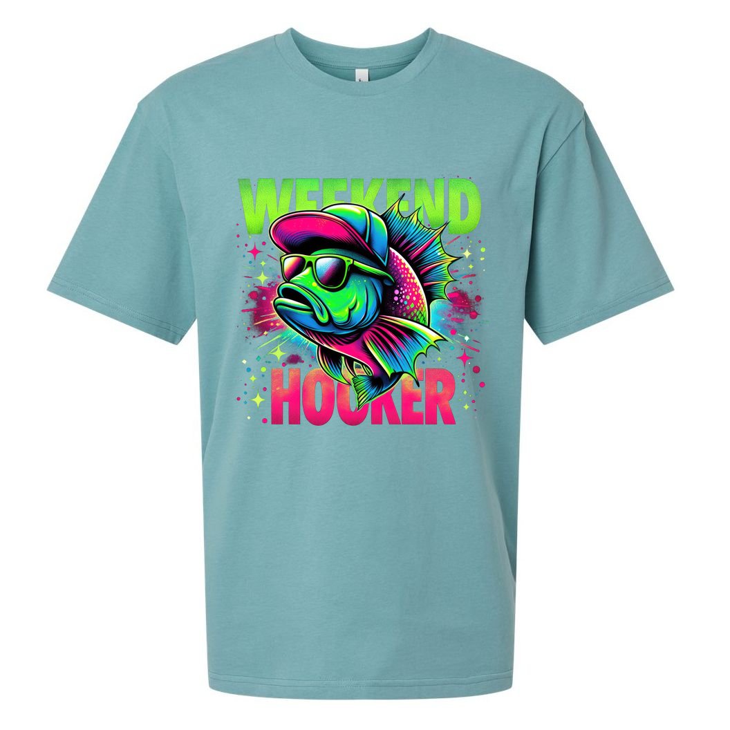 Weekend Hooker Funny Fish Sueded Cloud Jersey T-Shirt