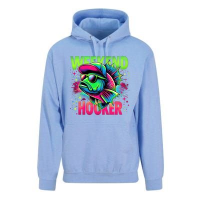 Weekend Hooker Funny Fish Unisex Surf Hoodie