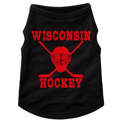 Wisconsin Hockey Gift Doggie Tank