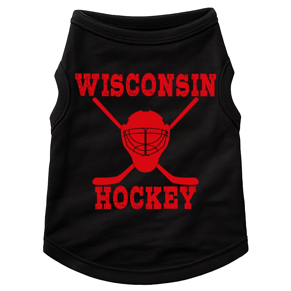 Wisconsin Hockey Gift Doggie Tank