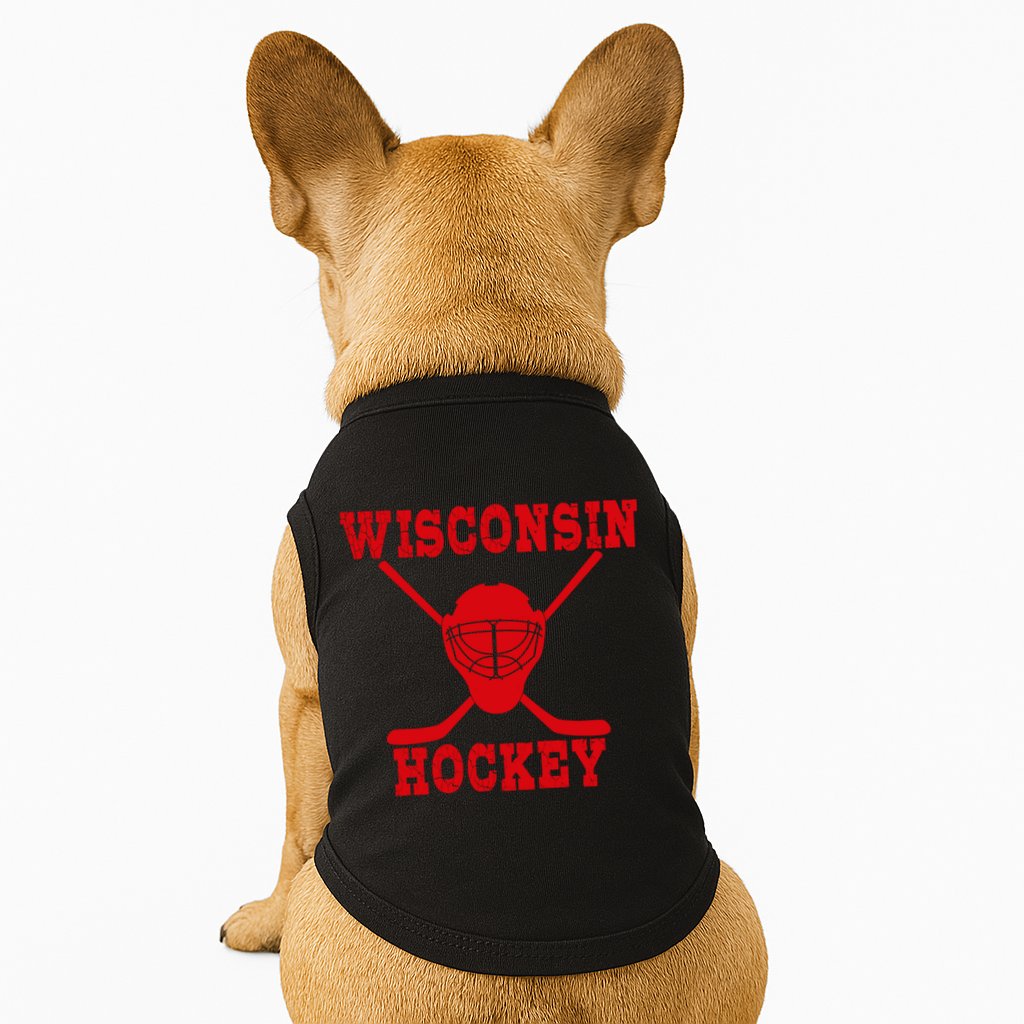 Wisconsin Hockey Gift Doggie Tank