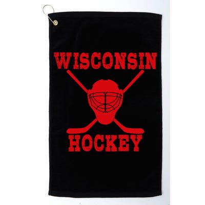 Wisconsin Hockey Gift Golf Towel