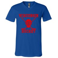 Wisconsin Hockey Gift V-Neck T-Shirt