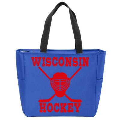 Wisconsin Hockey Gift Zip Tote Bag