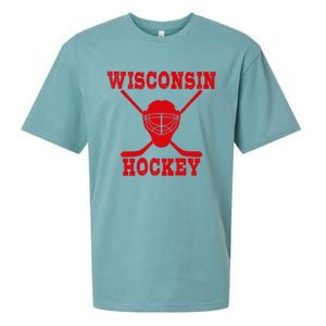 Wisconsin Hockey Gift Sueded Cloud Jersey T-Shirt