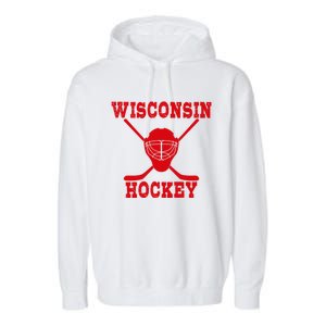 Wisconsin Hockey Gift Garment-Dyed Fleece Hoodie