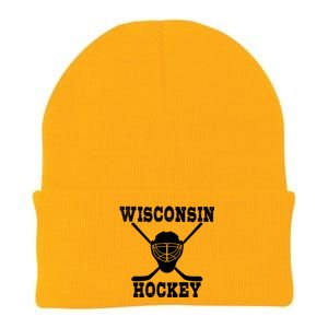 Wisconsin Hockey Gift Knit Cap Winter Beanie