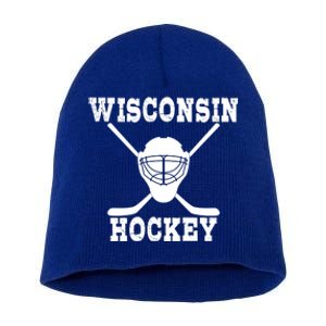 Wisconsin Hockey Gift Short Acrylic Beanie