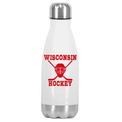 Wisconsin Hockey Gift Stainless Steel Insulated Water Bottle