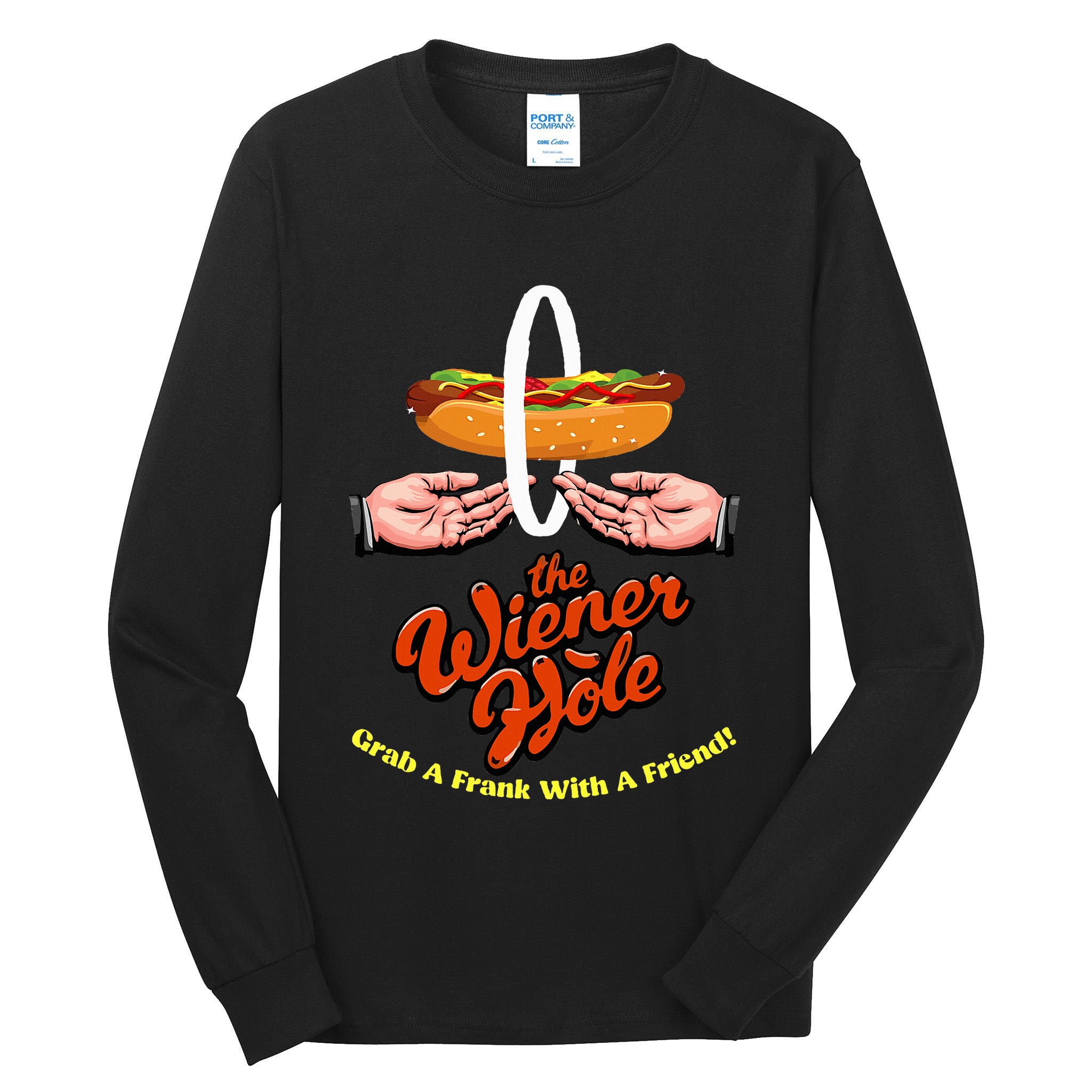 Wiener Hole Grab A Frank Funny Vintage Tall Long Sleeve T-Shirt