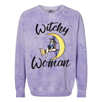 Witchy Halloween Gift Colorblast Crewneck Sweatshirt