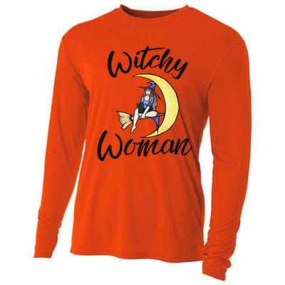 Witchy Halloween Gift Cooling Performance Long Sleeve Crew