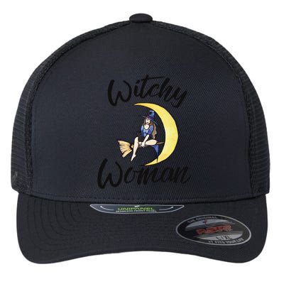 Witchy Halloween Gift Flexfit Unipanel Trucker Cap