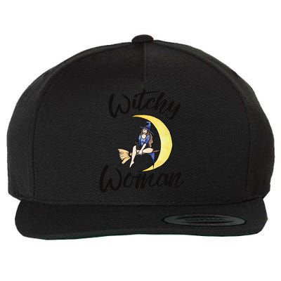 Witchy Halloween Gift Wool Snapback Cap