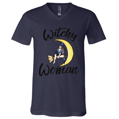 Witchy Halloween Gift V-Neck T-Shirt